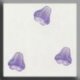 12295 Glass Treasures-Petite Bell Flower 6mm Matte Tanzanite (Qty. 3) MAIN